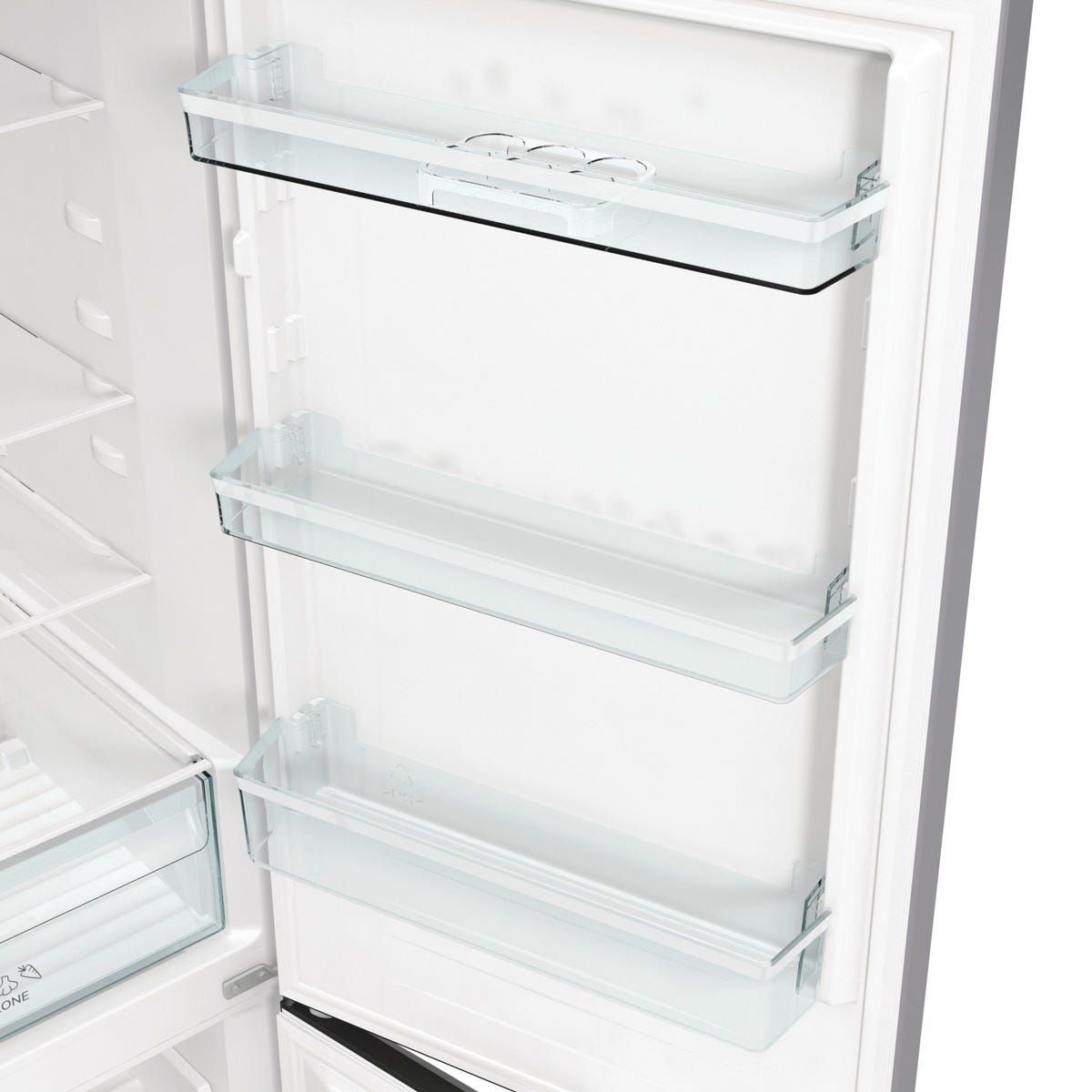 מקרר 2 דלתות gorenje  מקפיא תחתון 363 ליטר בגימור נירוסטה דגם NRK6191PS4