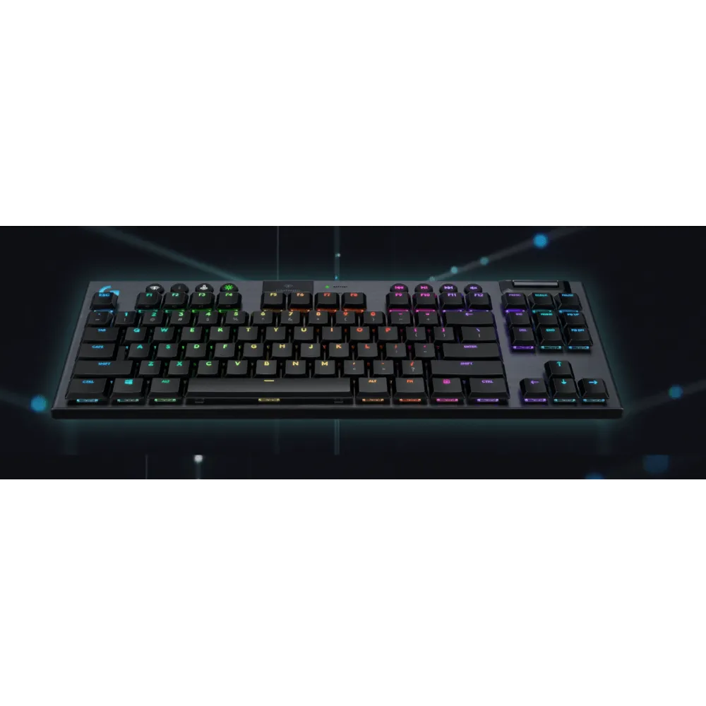 מקלדת גיימינג אלחוטית Logitech G915 TKL – LIGHTSPEED – מתגי GL Linear – RGB