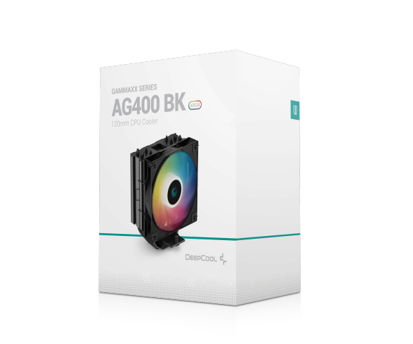 מאוורר קירור למעבד DeepCool AG400 – קירור אוויר – מאוורר 120 מ"מ – TDP עד 220W – גובה 150 מ"מ – תואם AM4/AM5 ו-LGA 115X/1200/1700/1851 – צבע שחור