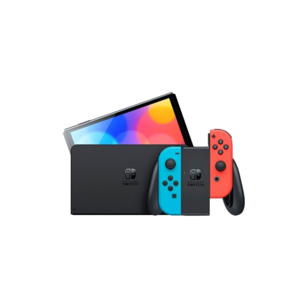 קונסולת משחק Nintendo Switch OLED – מסך OLED 7 אינץ' – 64GB – Joy-Con כחול/אדום