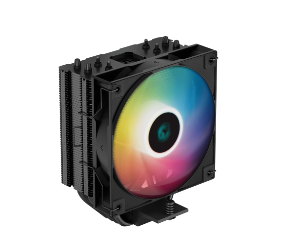 מאוורר קירור למעבד DeepCool AG400 – קירור אוויר – מאוורר 120 מ"מ – TDP עד 220W – גובה 150 מ"מ – תואם AM4/AM5 ו-LGA 115X/1200/1700/1851 – צבע שחור
