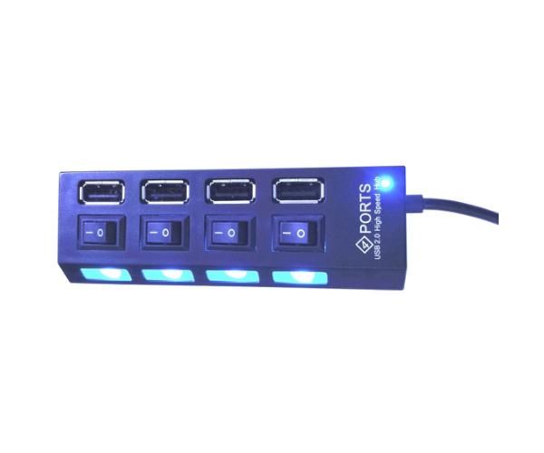 מפצל 4 PORT USB 2.0 אקטיבי כולל חיבור מתח