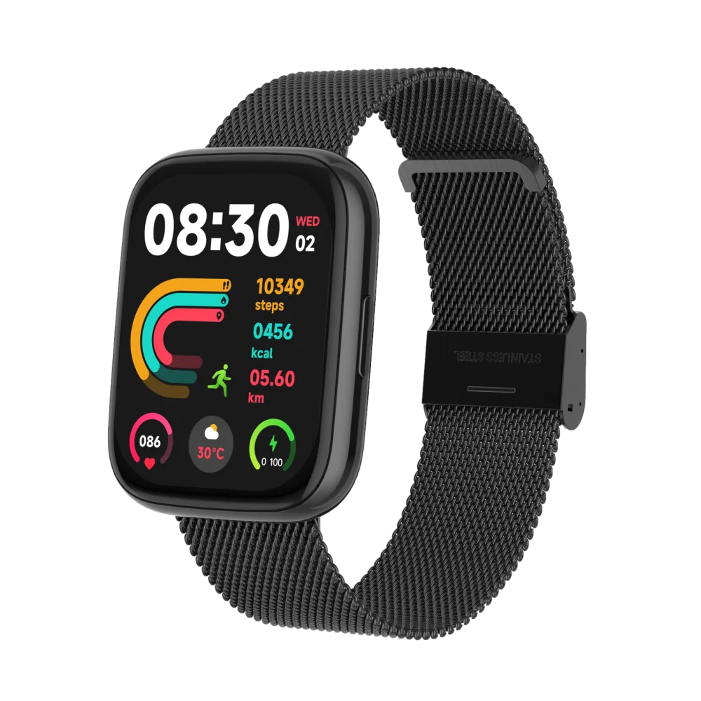 שעון חכם FITPRO S4 - בצבע שחור, השותף המושלם לסגנון חיים פעיל, בריא ומלא בסטייל!