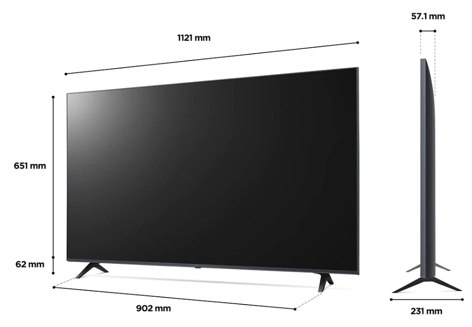 טלוויזיה 50 חכמה LG UHD ברזולוציית 4K דגם: 50UQ80006LB
