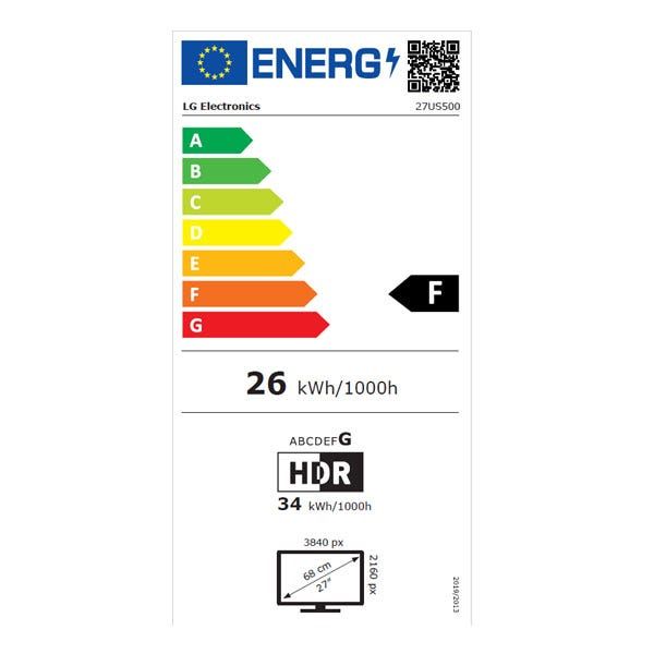 מסך מחשב ''27 ™4K UHD UltraFine IPS תוצרת LG דגם: 27US500-W
