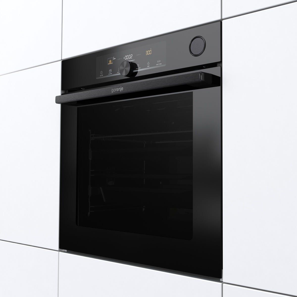 תנור בנוי gorenje בגימור זכוכית שחורה  דגם BSA6747A04BG