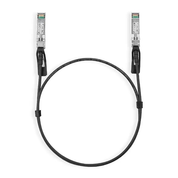 כבל DAC TP-Link TL-SM5220-1M – SFP+ – 10Gbps – אורך 1 מטר – מוליך נחושת בציפוי כסף – Plug & Play