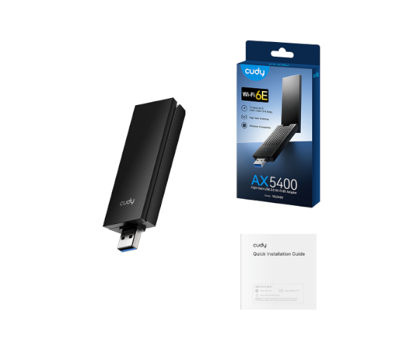 כרטיס רשת Cudy AX5400 High-Gain USB 3.0 Wi-Fi 6E Adapterr