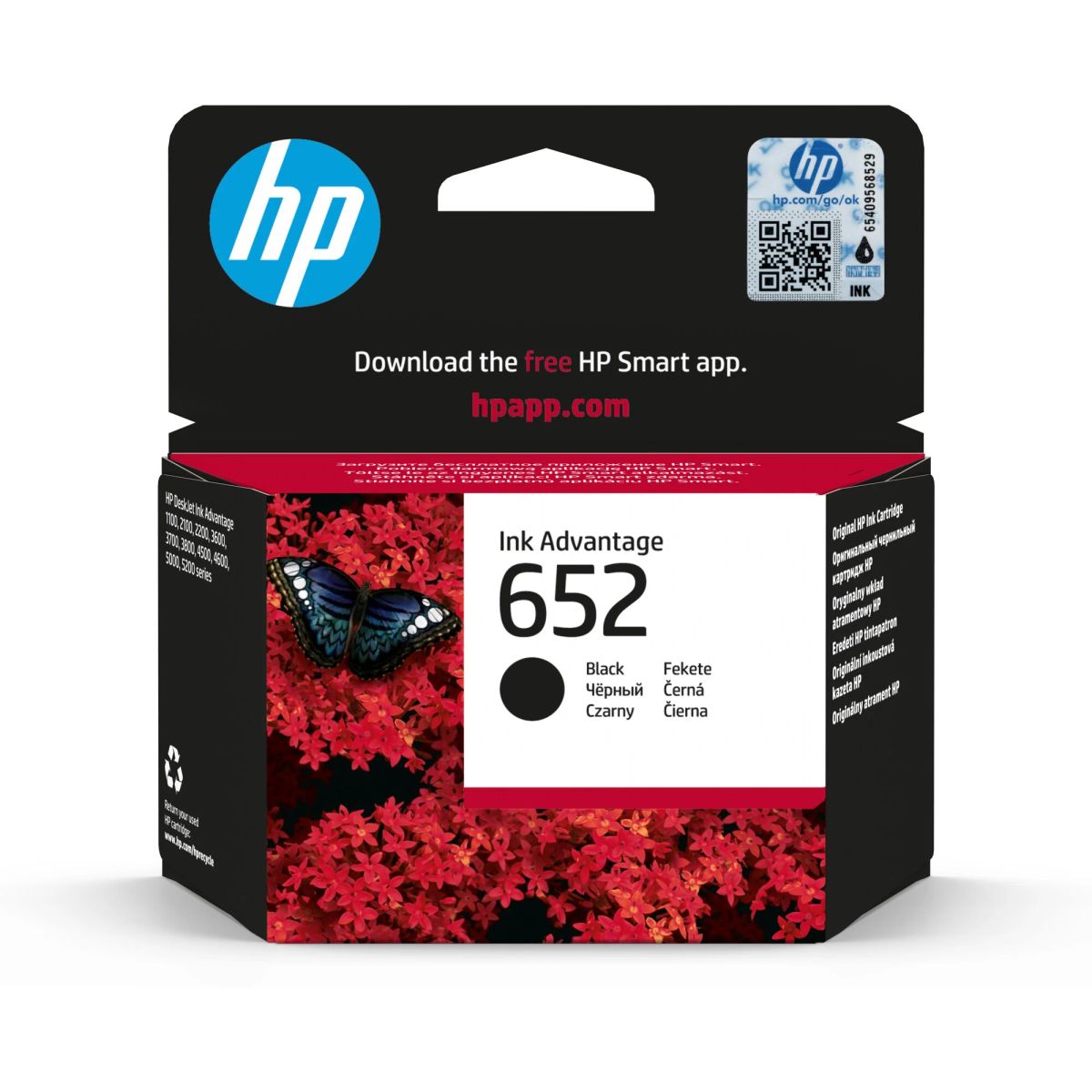 ראש דיו 652 שחור F6V25AE HP-3835 4675