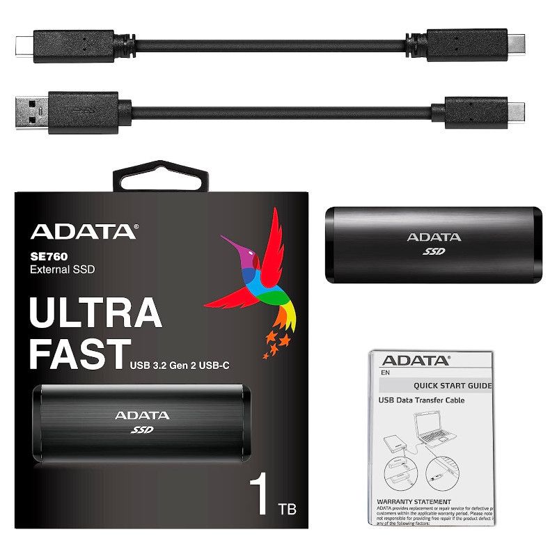 ADATA SE760 external SSD - ASE760-1TU32G2-CBK