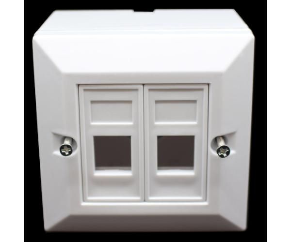 קופסאת פלסטיק לשני מחברים RJ-45 Plastic box Cat5