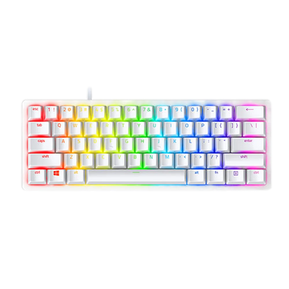 מקלדת גיימינג אופטית Razer Huntsman Mini – עיצוב 60% – מתגים לינאריים – שחור