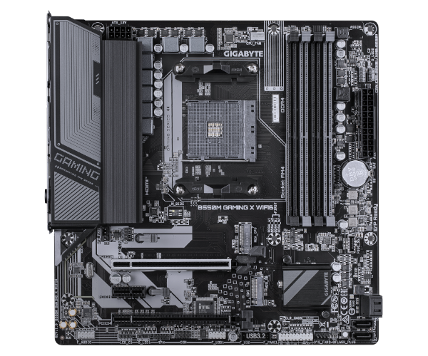 לוח אם Gigabyte B550M GAMING X WIFI6 – שקע AM4 – chipset AMD B550 – זיכרון DDR4 – גודל Micro ATX