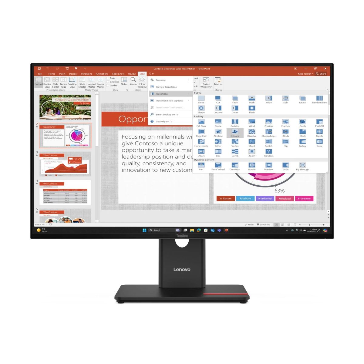 LENOVO T27-40 Monitor 27|IPS|120Hz