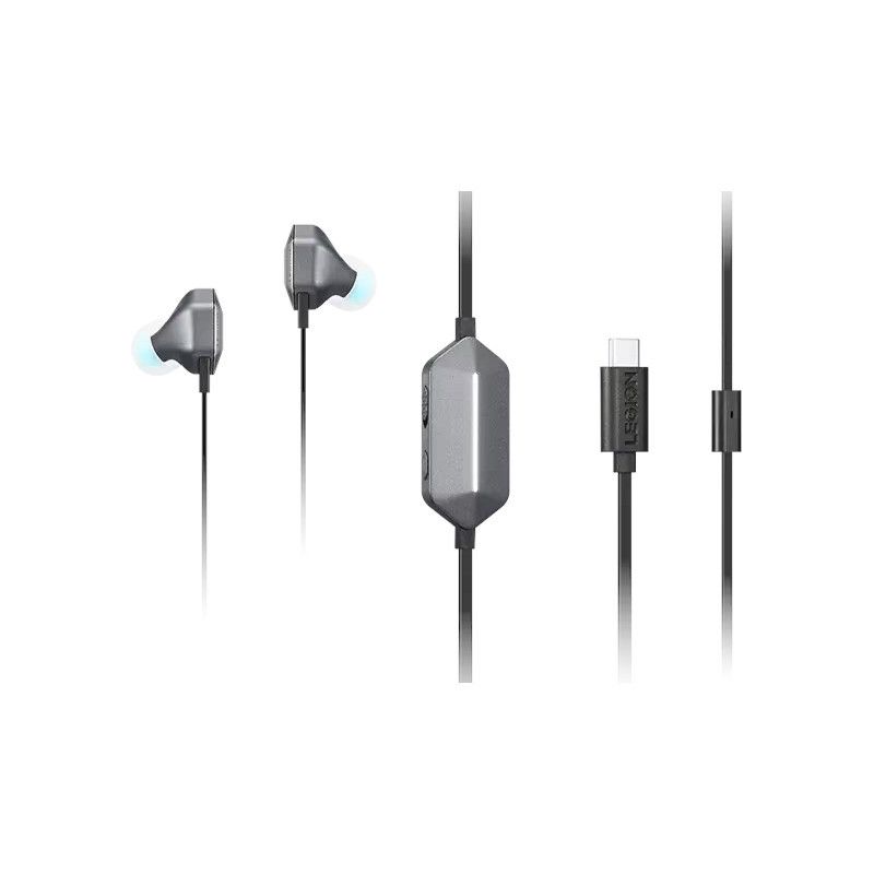 אוזניות גיימינג Lenovo Legion E510 – In-Ear, סראונד 7.1, חיבור USB-C, תאורת RGB