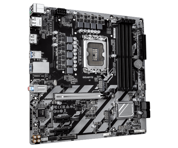 לוח אם Gigabyte B860M D3W - שבבת B860, DDR5, PCIe 5.0, Micro-ATX, Socket LGA1851