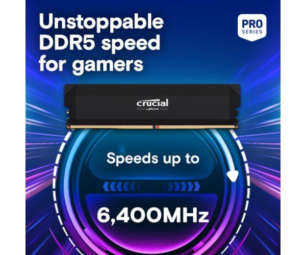 זכרון Crucial Pro 64GB 2x32GB DDR5 6400MHZ 1.35V C40 Black