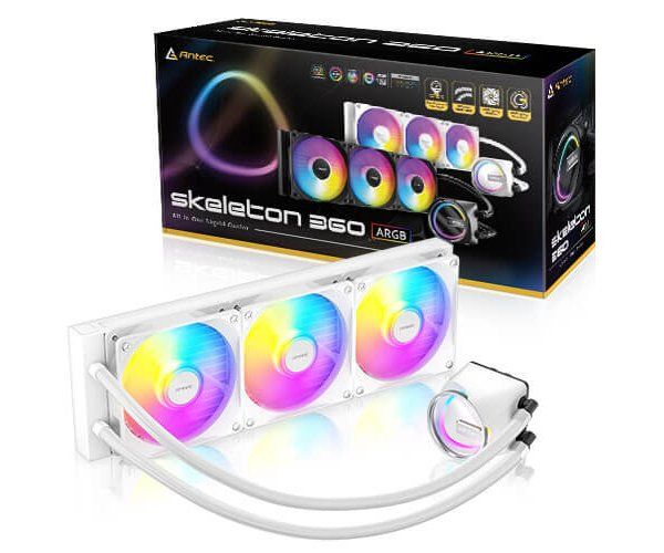 קירור נוזלי משולש Antec SKELETON 360 ARGB White INTEL AMD