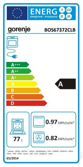 תנור בנוי gorenje בגימור שחור דגם BOS67372CLB