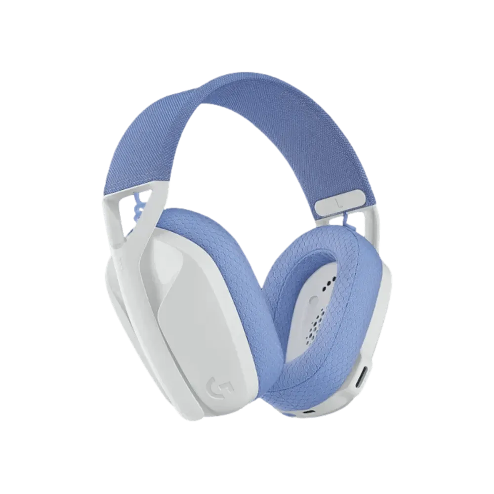 אוזניות גיימינג אלחוטיות Logitech G435 LIGHTSPEED – חיבור אלחוטי ו-Bluetooth – מיקרופונים מפחיתי רעש – לבן