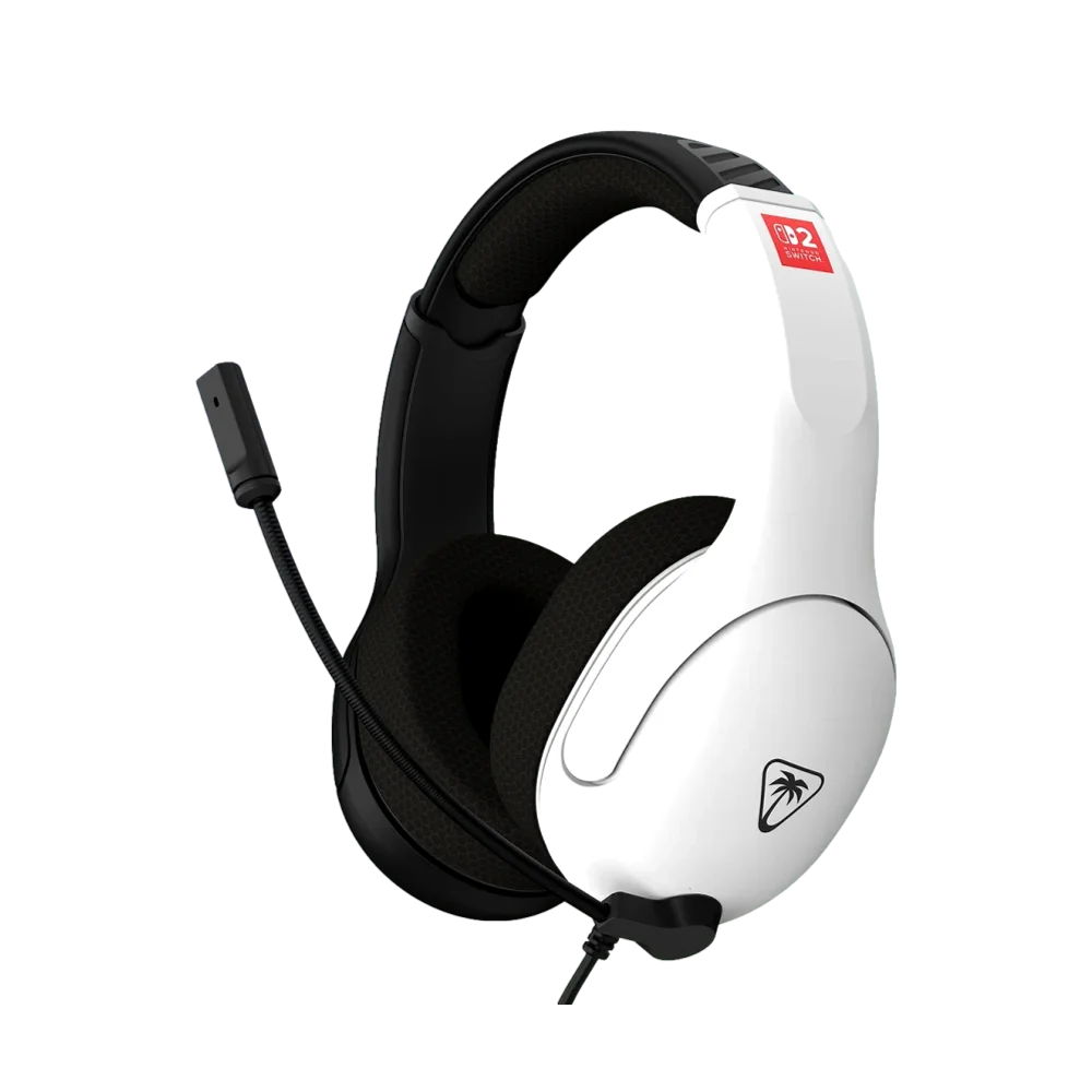 אוזניות גיימינג חוטיות Airlite™ Fit ל-Nintendo Switch™ 2 בצבע שחור לבן מבית Turtle Beach