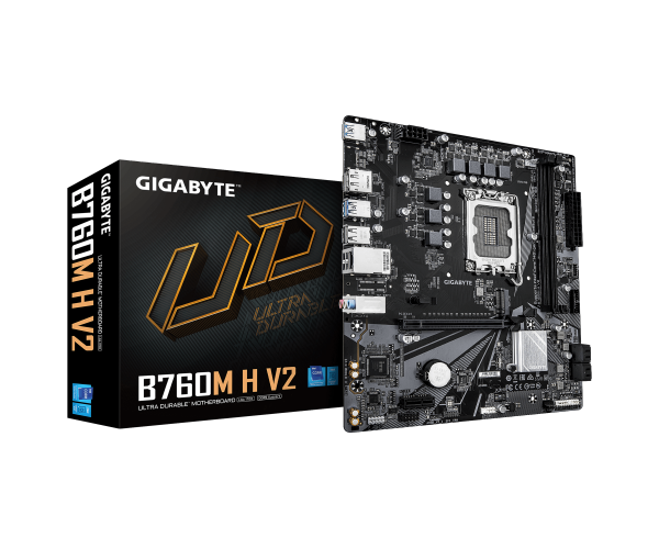 לוח למעבדי אינטל Gigabyte B760M H V2 DDR5 Micro Atx LGA1700