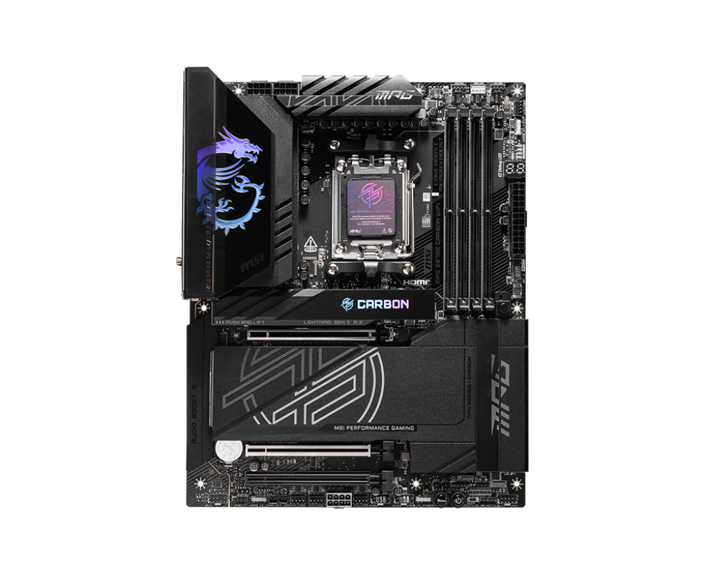 לוח אם MSI MPG X870E CARBON WIFI AM5 DDR5 WiFi 7 4x M.2 4x SATA III PCIe 5.0 באחריות יבואן רשמי