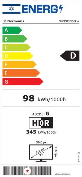 טלוויזיה חכמה LG OLED evo 83'' – 4K UHD – מעבד אלפא 11 AI – 120Hz – webOS 26 – דגם OLED83G66LW