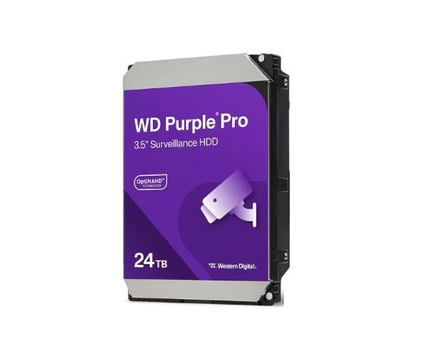 דיסק קשיח פנימי WD Purple Pro – נפח 24TB – מהירות 7200RPM – ממשק SATA III – תצורת 3.5 אינץ'