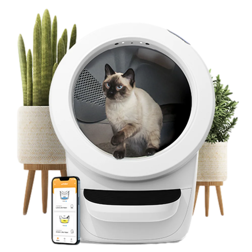 ארגז חול אוטומטי Litter-Robot 4 – ניקוי עצמי לאחר כל שימוש – מעקב דרך אפליקציית Whisker – עד 4 חתולים – צבע לבן
