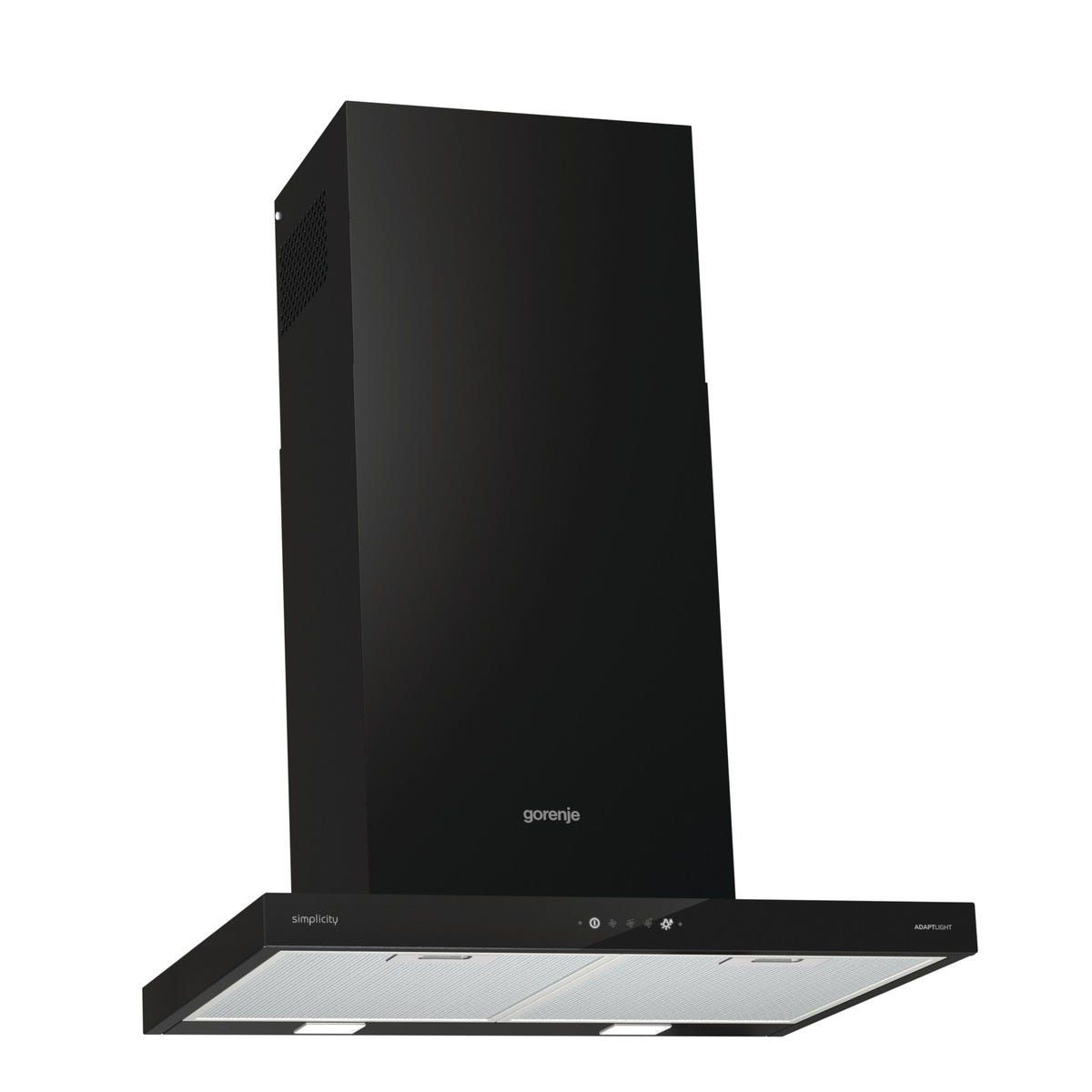 קולט אדים צמוד קיר gorenje שחור  דגם WHT6SYB