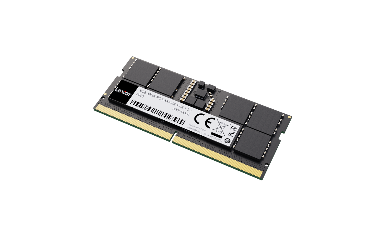 זכרון לנייד Lexar SODIMM 16GB DDR5 – מהירות 5600MHz – CL46 – מתח 1.1V – 262 פינים