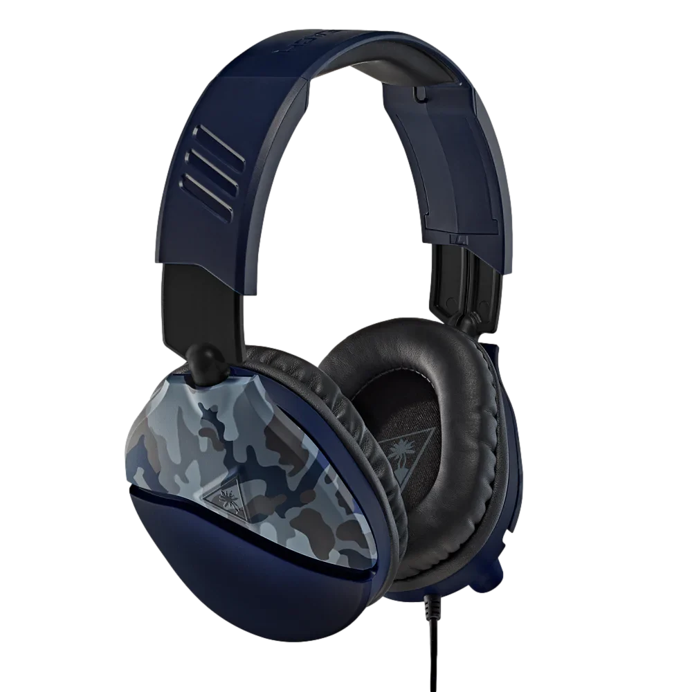 אוזניות גיימינג Turtle Beach Recon 70 Blue Camo – דרייברים 40 מ"מ – מיקרופון מתקפל להשתקה – חיבור 3.5 מ"מ