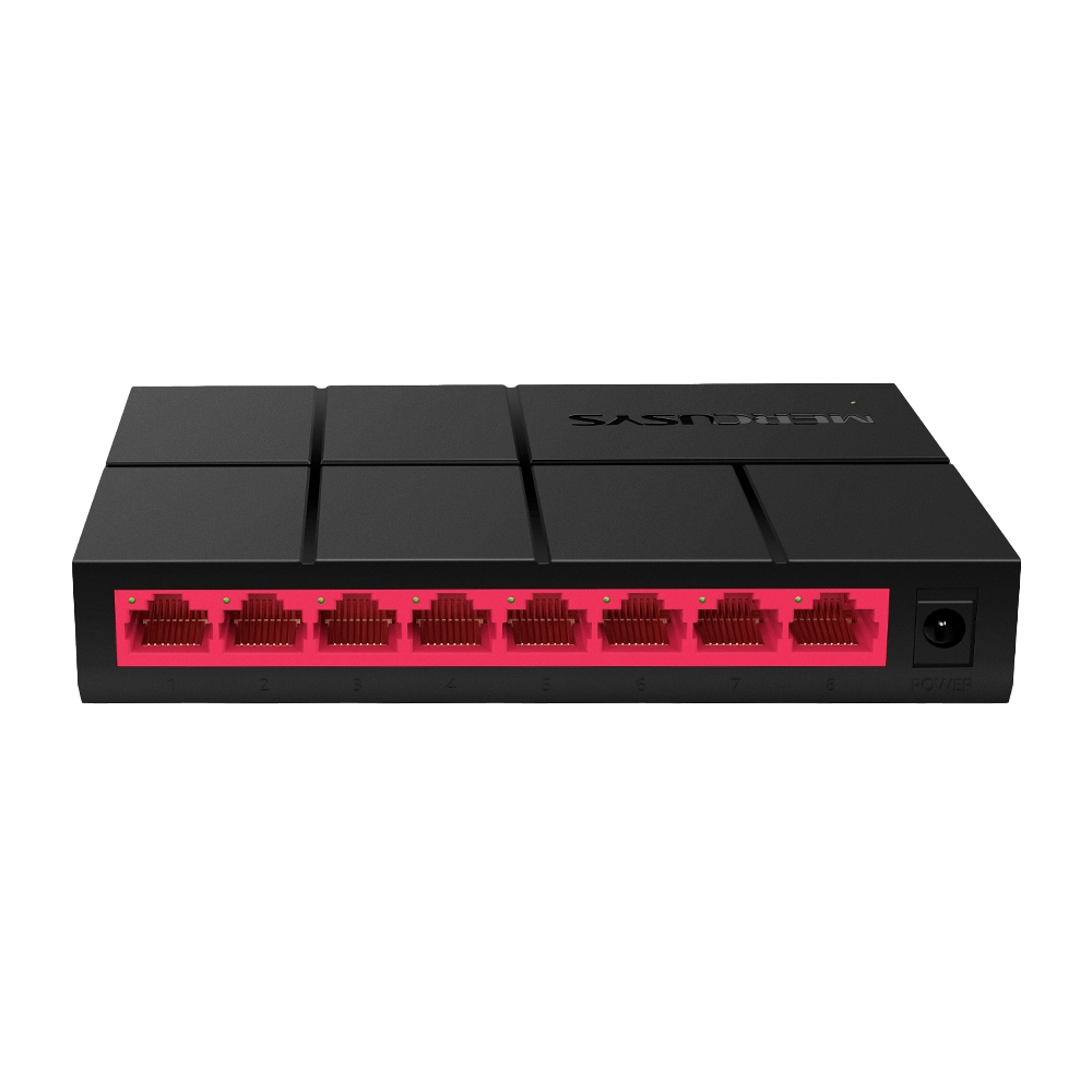 מתג שולחני Mercusys 8 יציאות Gigabit Ethernet 10/100/1000 Mbps באחריות יבואן רשמי 3 שנים