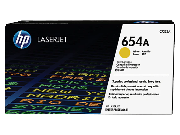 טונר HP צהוב 654A לליזר CF332A M651