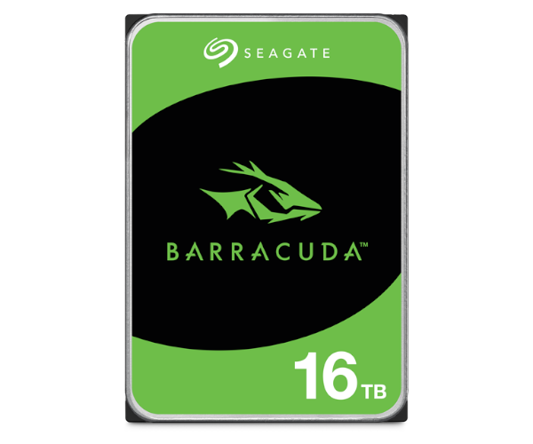כונן קשיח פנימי Seagate BarraCuda – נפח 16TB – תצורה 3.5 אינץ' – ממשק SATA 3 – מהירות 7200RPM – מטמון 512MB