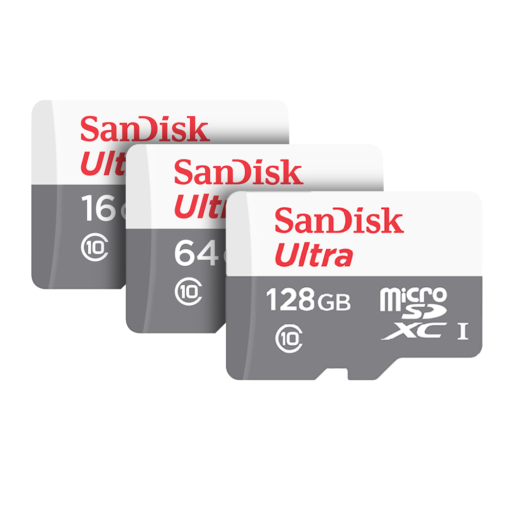 באנדל 3 כרטיסי זיכרון Ultra® microSDHC 32+64+128GB מבית SANDISK