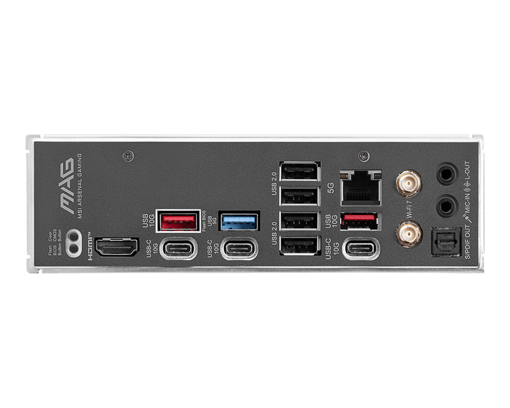 לוח אם MSI MAG B850 TOMAHAWK MAX WIFI AM5 DDR5 WiFi 7 Bluetooth 5.4 4x M.2 4x SATA III באחריות יבואן רשמי