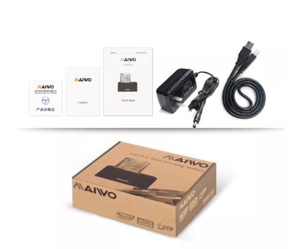 תחנת עגינה לדיסק בודד 3.5 2.5 MAIVO Single HDD DOCKING STATION