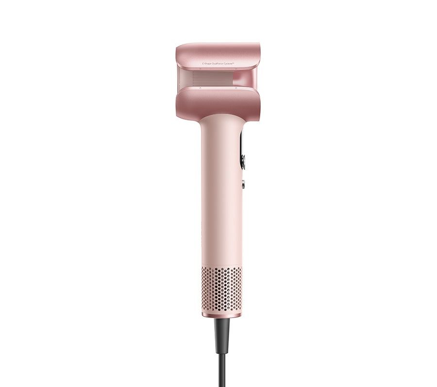מעצב שיער Aero C – הספק 1800W – מנוע 110,000 סל"ד – טכנולוגיית פלזמה 360° – 3 פיות עיצוב – צבע ורוד