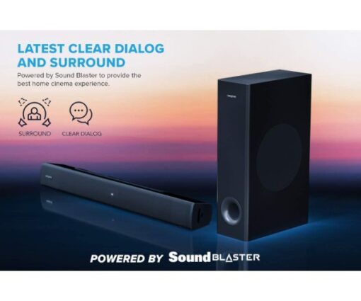 ⁦רמקולים CREATIVE STAGE V2 2.1 SOUNDBAR+SUBWOFER BT 5.0 160W ARC⁩ – תמונה ⁦2⁩