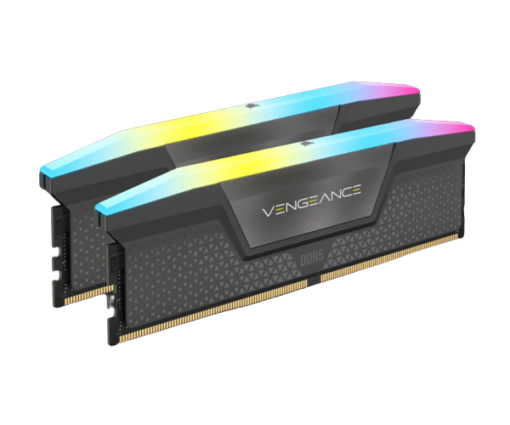 ⁦ז.לנייח Corsair Vengeance RGB DDR5 32GB 2X16 6200MHZ C36 kit BLK⁩ – תמונה ⁦2⁩