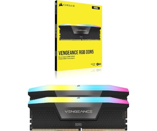⁦ז. לנייח CORSAIR VENGEANCE RGB 64GB 2x32GB DDR5 6000MHz C30⁩ – תמונה ⁦3⁩