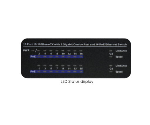 ⁦סוויץ'' Provison POES-24370 plus 2G 24 plus 2 CP POE⁩ – תמונה ⁦3⁩