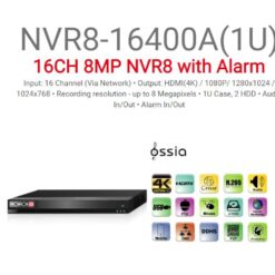 מערכת הקלטה לשש עשרה מצלמות Provision 5mp IP NVR8-16400A 1U