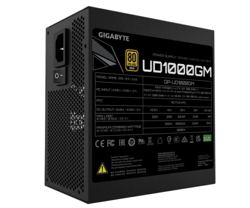 ⁦ספק כוח Gigabyte UD1000GM 1000W 80 Plus Gold Fully Modular A-PFC⁩ – תמונה ⁦3⁩