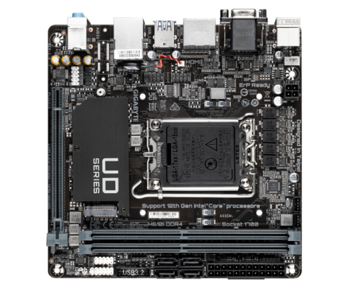 ⁦לוח אם Gigabyte H610i DDR4 Mini-ITX LGA1700 VGA HDMI 2XDP⁩ – תמונה ⁦2⁩