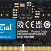 Crucial SODIMM 8GB DDR5 4800Mhz CL40 (16Gbit) CT8G48C40S5