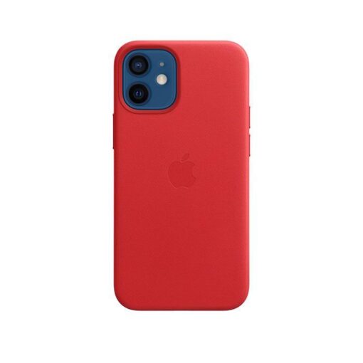 ⁦iPhone 12 mini Leather Case with MagSafe - Product)RED)⁩ – תמונה ⁦5⁩