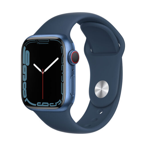 ⁦Apple Watch Series 7 GPS + Cellular, 41mm Aluminium Case Sport Band - Regular - Midnight Aluminium Case with Midnight Sport Band - Regular⁩ – תמונה ⁦7⁩